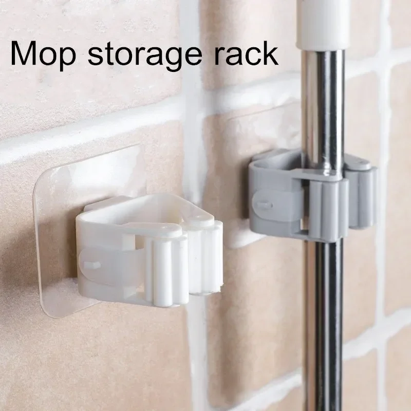 Mop Broom Storage Hook Multi-Purpose Wall Mounted Mop Storage Rack Bathroom Waterproof Hanger Mop Organizer Holder Tools