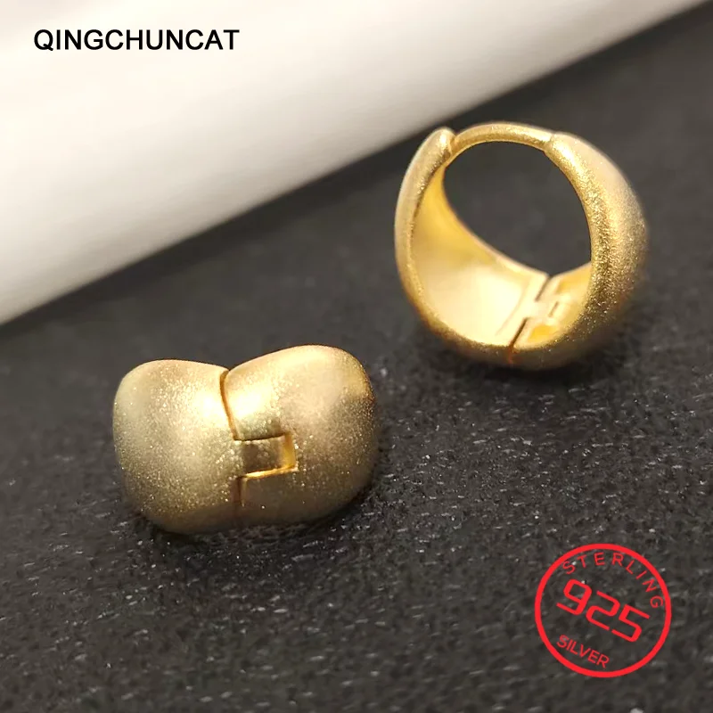 Statement Jewelry Ears Drops Vintage Pattern Ear Buckles for Women Stamp 925 Sterling Silver Green Emerald Hoop Earrings Women