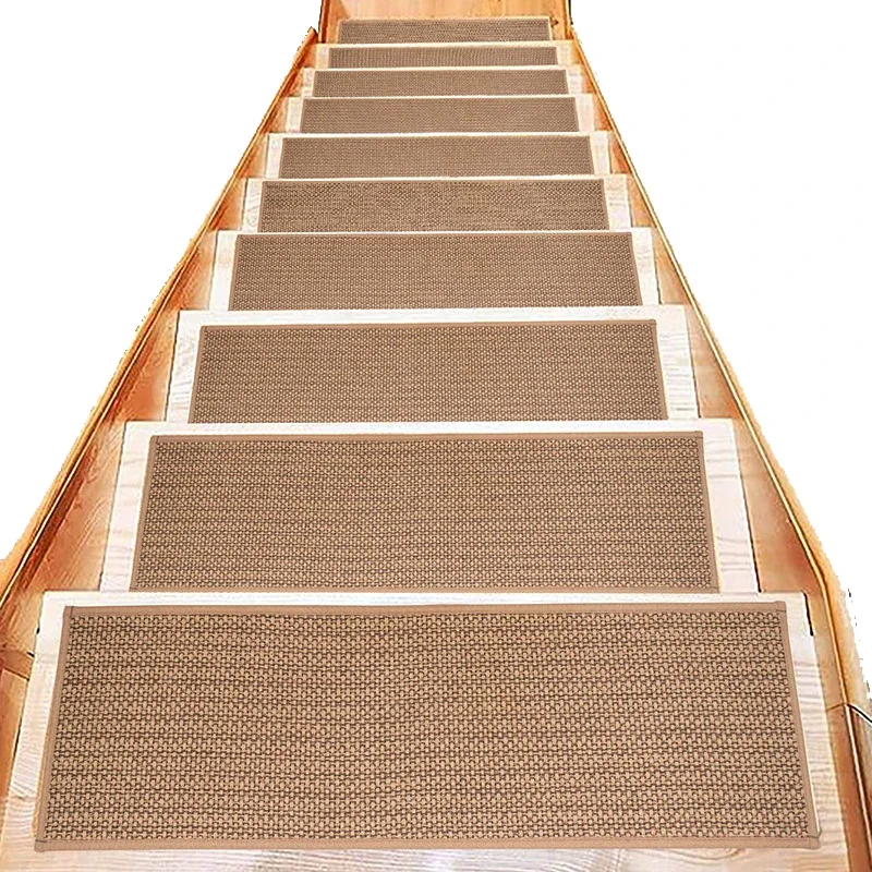 

5Pcs Stair Treads Carpet Anti-Slip Absorbent Mat with Rubber Backing Soft Fabric Protect Rug Machine Washable Kitchen Mats 바닥재