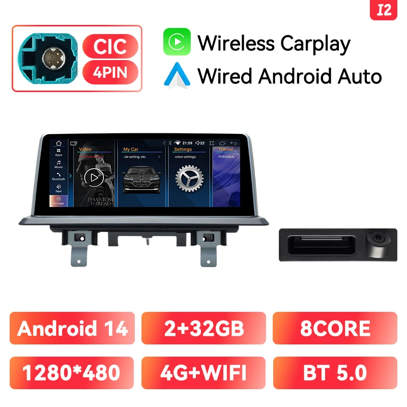 Ai Stem Draadloze Carplay Autoradio Multimedia Voor Bmw 1 Serie E81 E82 E87 E88 2005-2012 Dsp Gps 8 Core 6 + 128 Gb Gps Autoradio