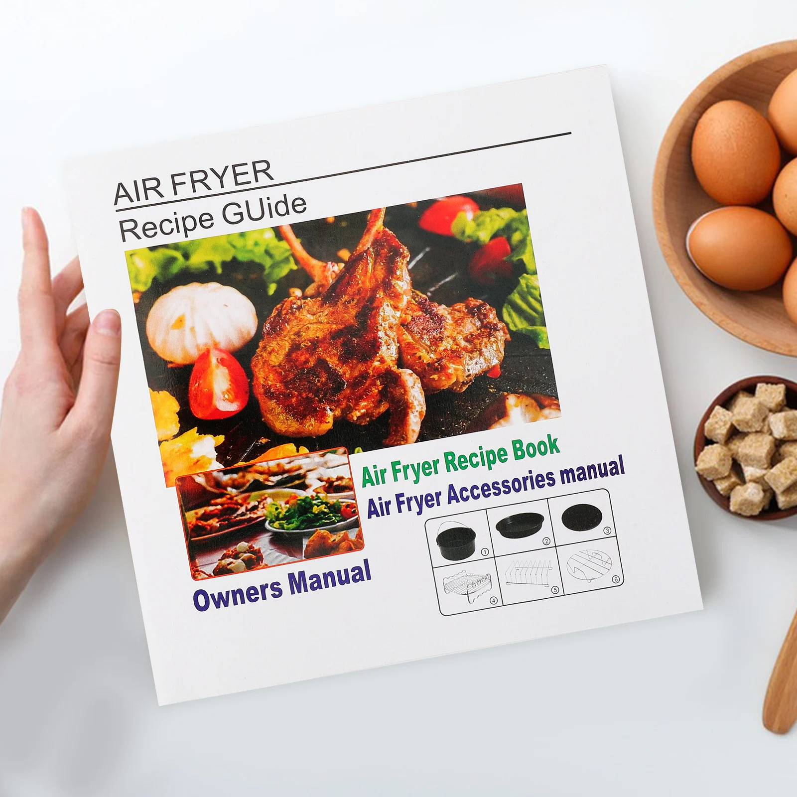 Easy Air Fryer Recipe Book Recipes Airfryer Cookery Accessories Cookbook Paper Cooking Supplies