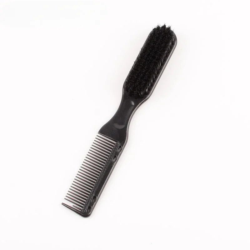 1pc Double-sided Comb Brush Black Small Beard Styling Brush Professional Shave Beard Brush