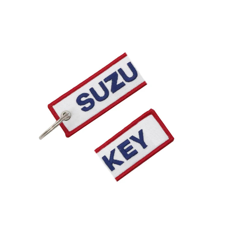 JDM SUZUKEY logo Key Chain For Motocycle Key Ring Cars Keychain Gifts Double Sided Embroidery Fashion Keychain Auto parts