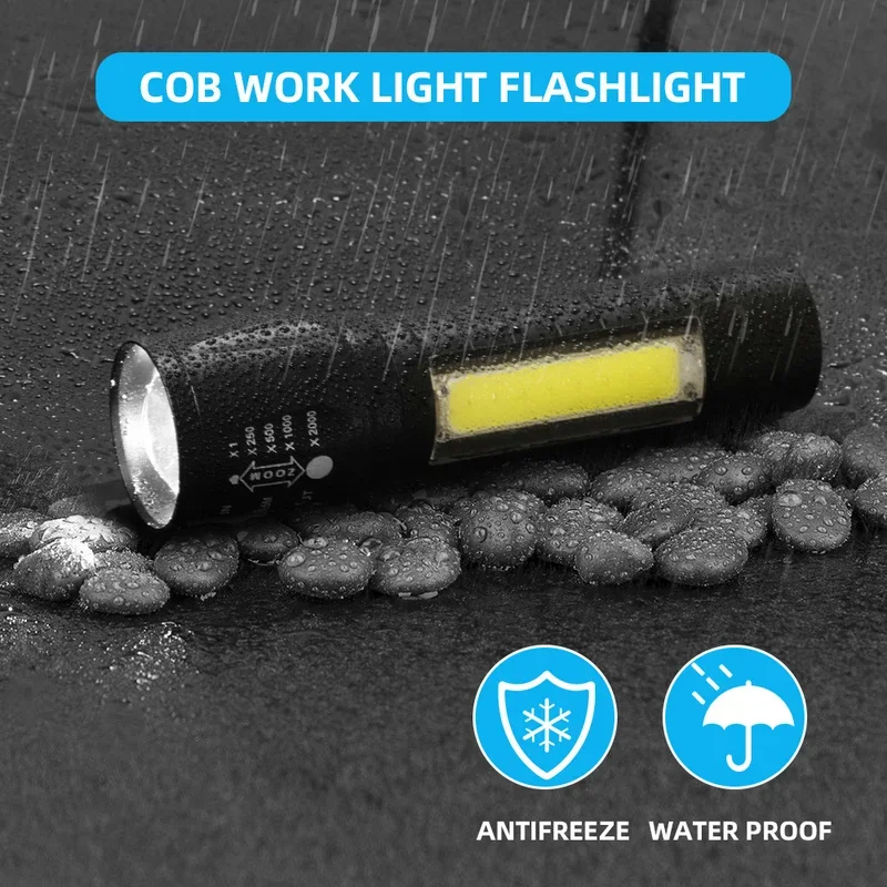 Portable LED Flashlight Mini Torches USB Rechargeable Waterproof Bright Tactical Flashlight Fishing Camping Lantern Bycicle Lamp