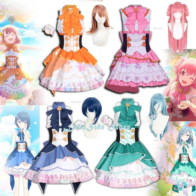 

MORE MORE JUMP! Cosplay Hanasato Minori Kiritani Haruka Hinomori Shizuku Costume Girls Dress Uniform Project Sekai MMJ Cosplay