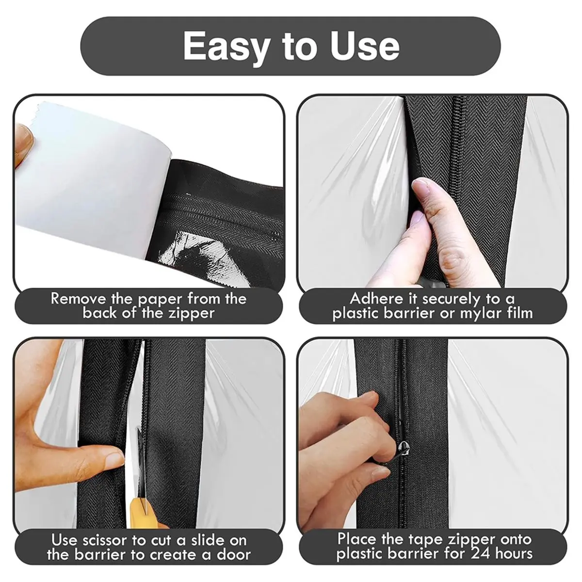 

12 Roll Heavy Duty Zipper Door, Heavy-Duty Dust Protector Door Zipper HeavyDuty Zippers DoorDust Protector