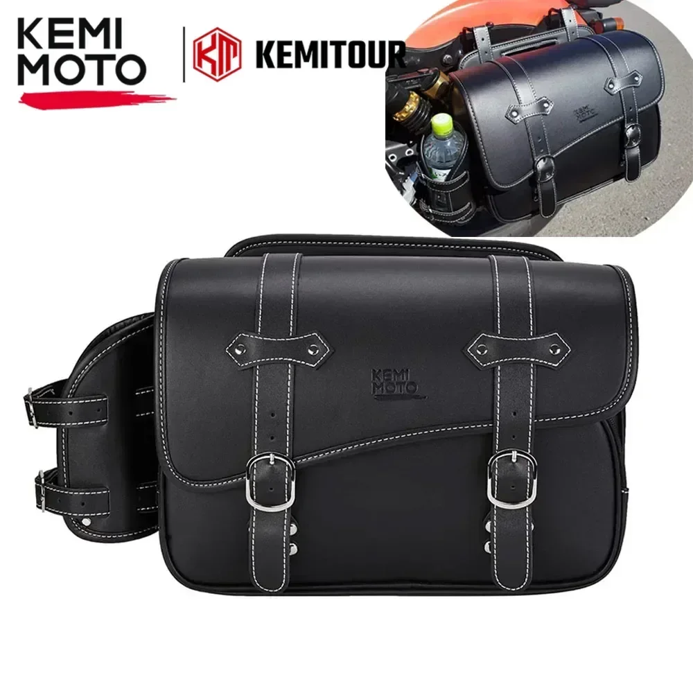 

Motorcycle Saddlebag For Honda Rebel 500 (CMX500) 250 300 For Rebel 1100 Tool Bag For Kawasaki W650 Waterproof Side Saddle Bags