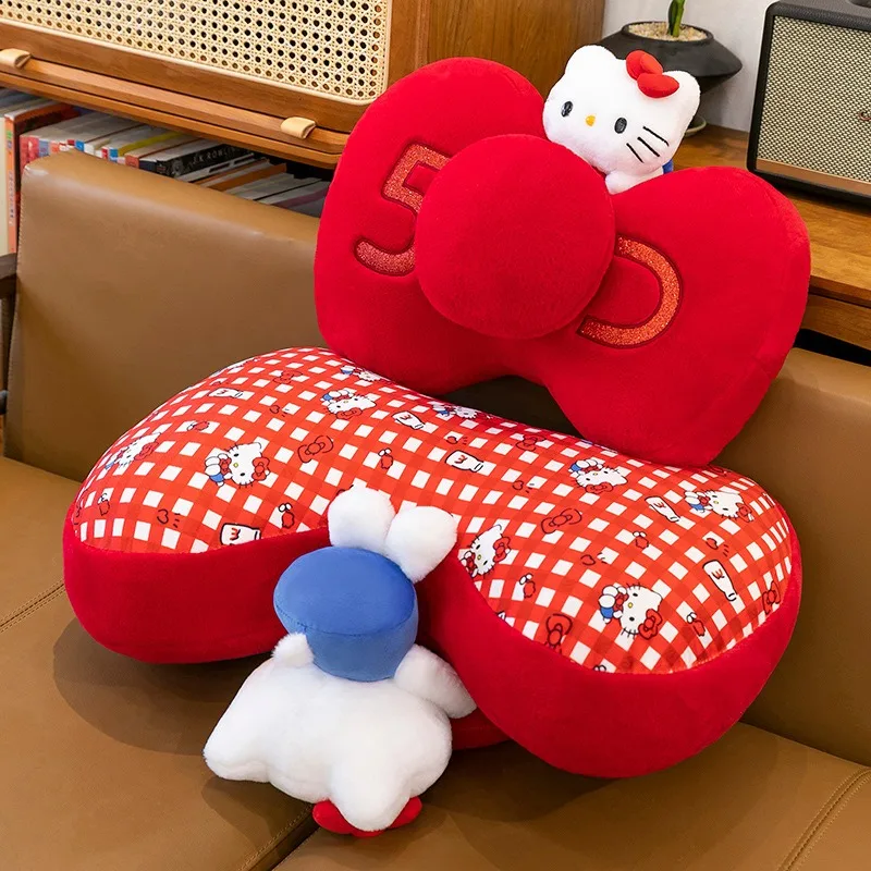

Hello Kitty Pillow Multi functional Cartoon Cute Women Accessories KT Bow Cushion Dormitory Home Decoration Girl Gift Wholesale