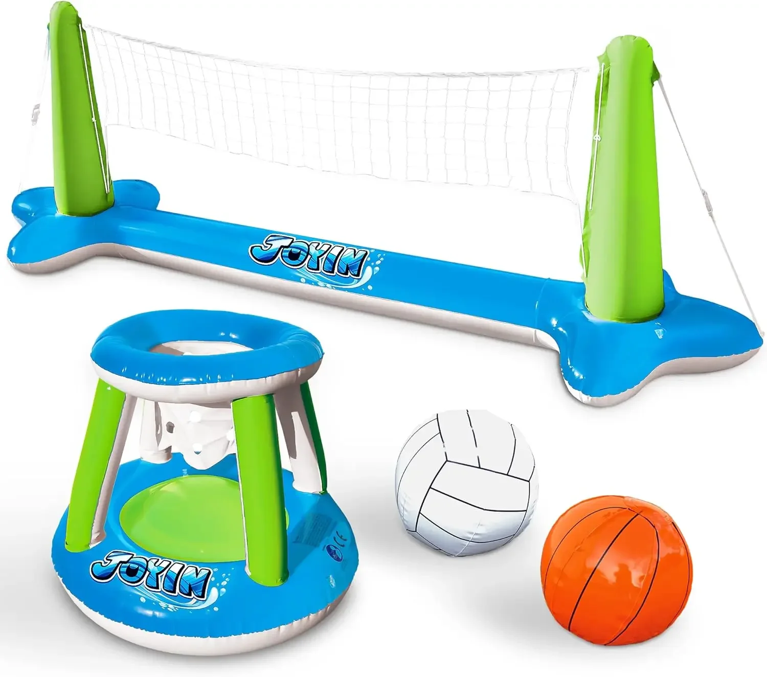 

Inflatable Volleyball Net & Basketball Hoops Pool Float Set basketball hoop,accessories