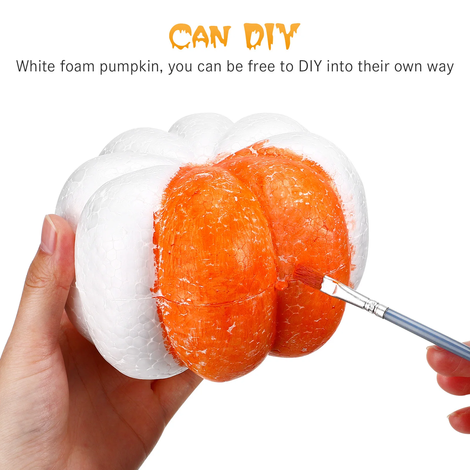 الأبيض Diy اليقطين الحرفية سطح أملس هالوين الخريف الشكر الديكور وهمية اليقطين محاكاة العفن للأطفال