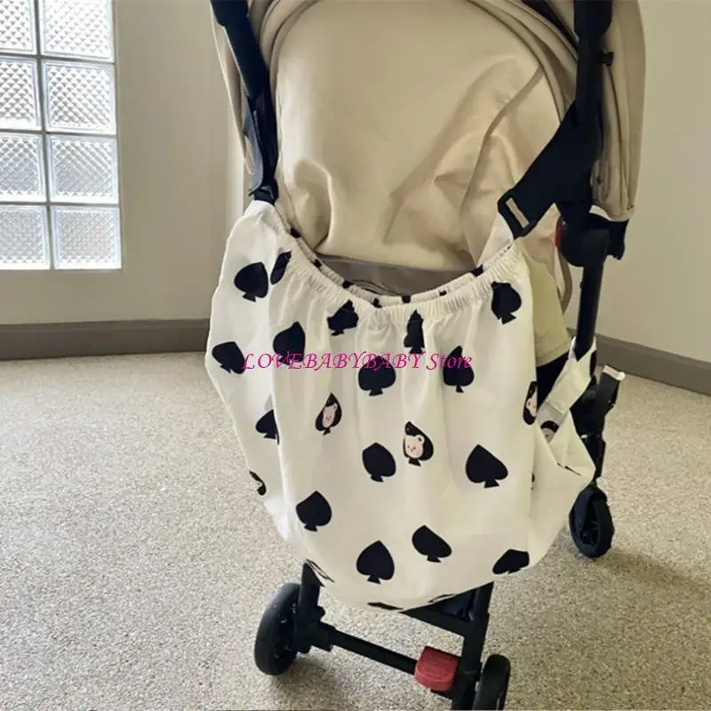 

Stylish & Functional Baby Stroller Storage Organizers Bag with Adjustable Hooks 4XBC