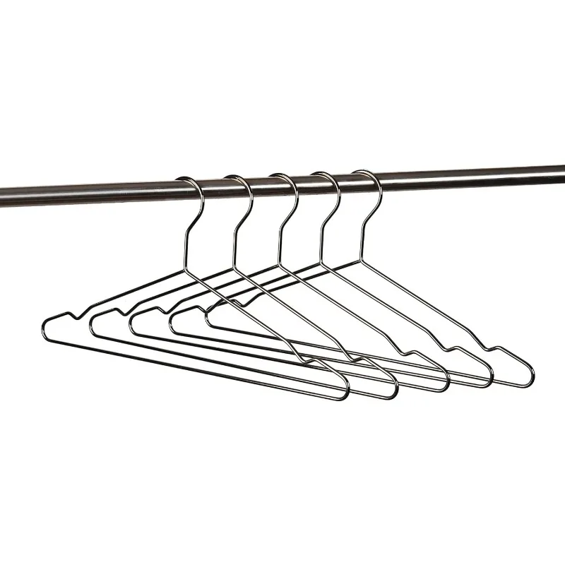 17 Inch Metal Hanger Adult Clothes 50 Pack, 4.0mm Heavy Duty Shirt Blouse Hanger for Coat Suit, Space Saving Slim Wire Hanger