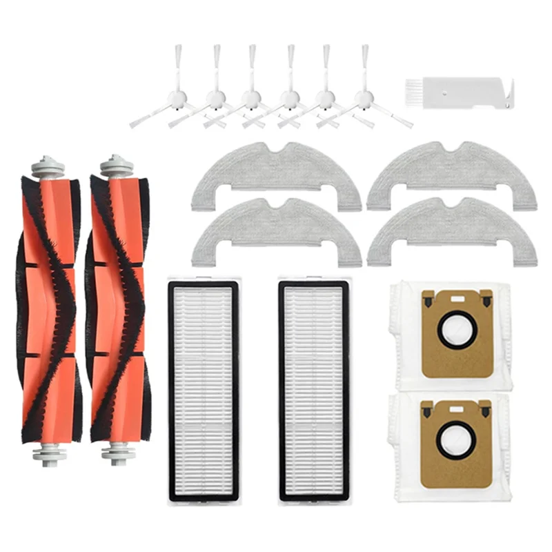 N18R Spazzola laterale principale Mop Panno Filtro Hepa Sacchetto per la polvere Parti di ricambio in plastica per Dreame Bot D10 Plus RLS3D Robot Aspirapolvere