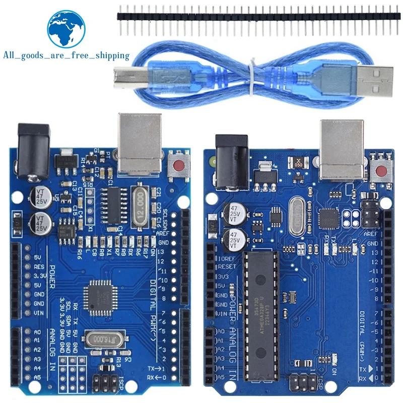 UNO R3 Development Board ATMEGA328P CH340 / ATEGA16U2 Compatible For Arduino with Cable R3/R4 UNO Proto Shield Expansion Board