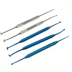 Stainless steel /Titanium Double-ended Scleral Depressor with pocket clip ophthalmic surgical instruments