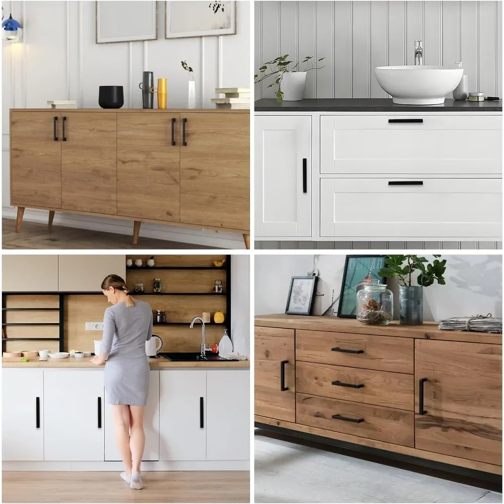 Tiradores de puertas para muebles, distancia de orificio con tornillos y herramientas de instalación para decoración del hogar, cocina, 6/12/18 Uds.