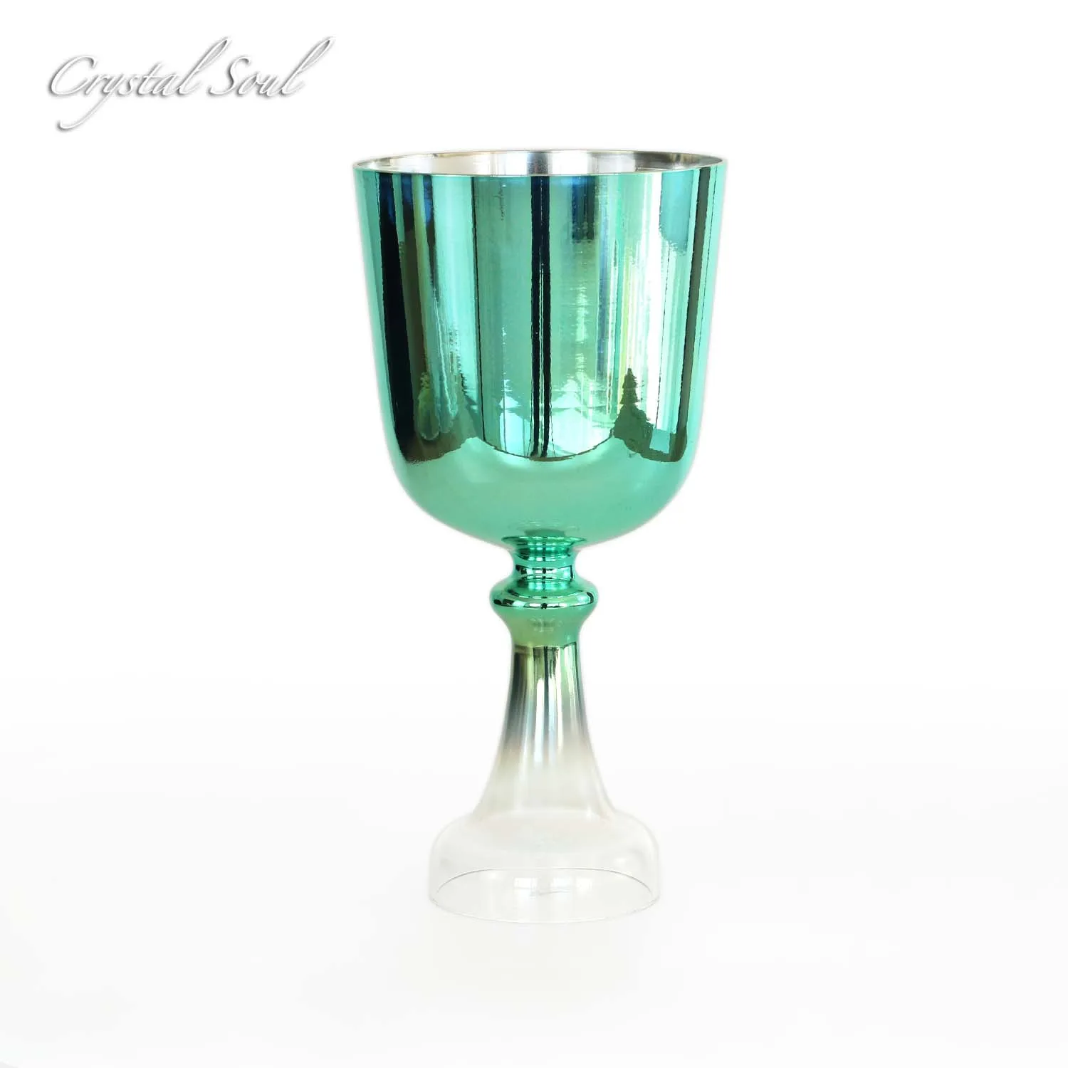 Holy Grail 432Hz Perfect Pitch Titanium Plating Green Quartz Sound Bowl Customization