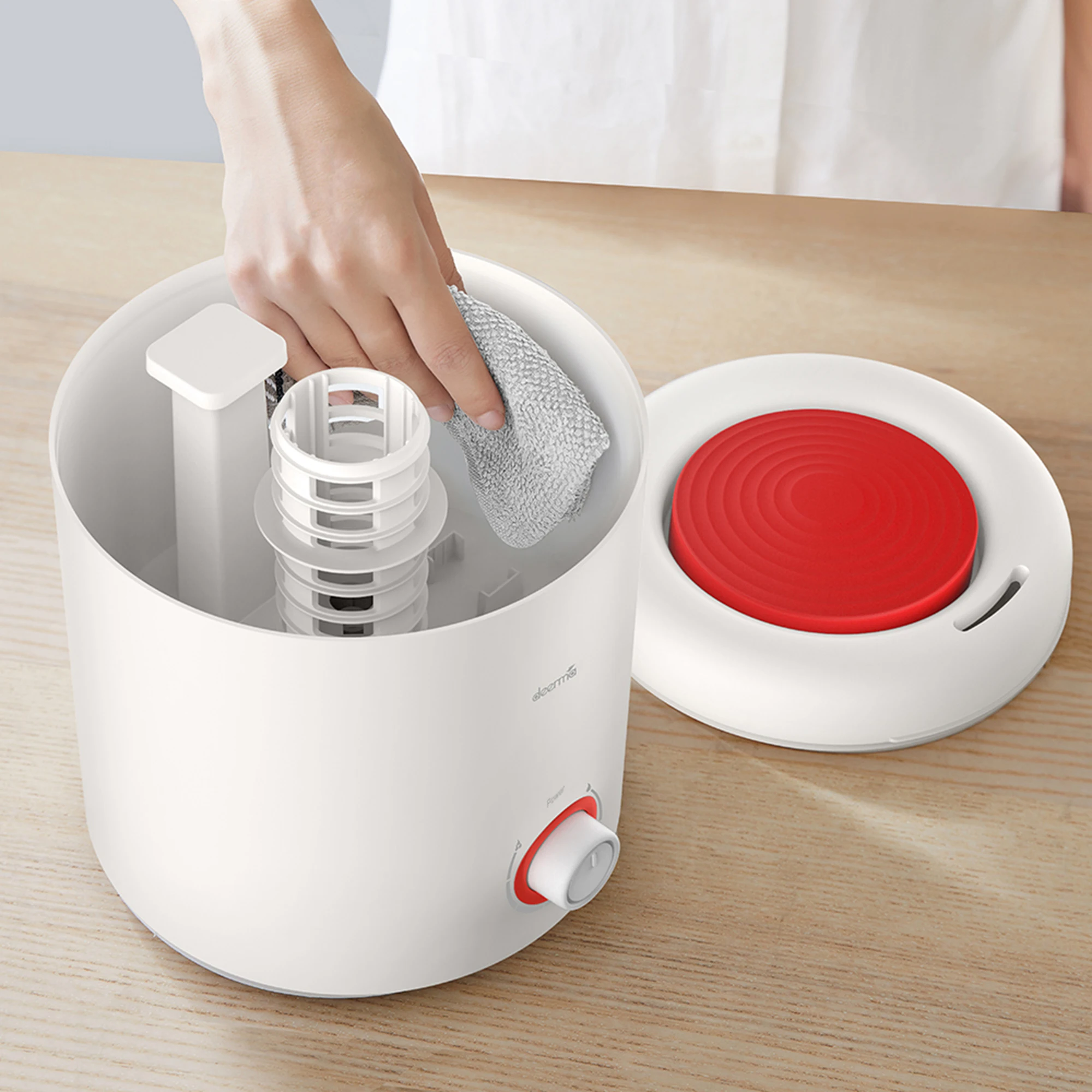Deerma-humidificador de blanco nuevo DEM-F300, capacidad de 2,5l, fácil de agregar agua, protección contra fallos de potencia automática y falta de agua