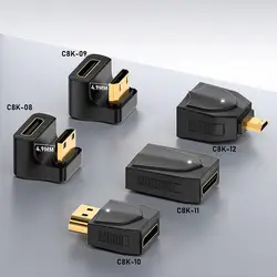 Mini HDMI-Compatible to Micro HDMI-Compatible 2.1 8K@60Hz Male To Female Converter Adapter For Monitor PC TV Projector Extender