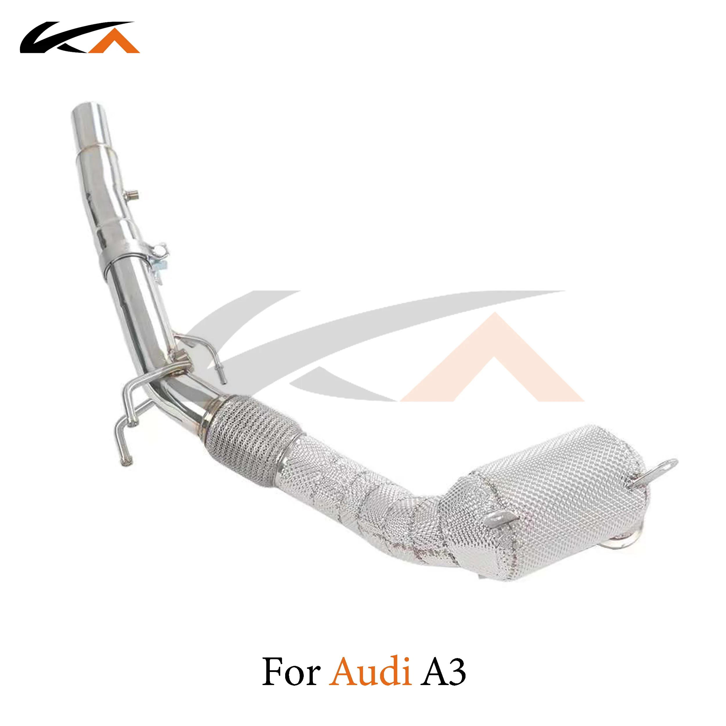 KA Tuning exhaust system header stainless downpipe for Audi A3 1.4T 1.8T axle pipe performance catalysis heat shield