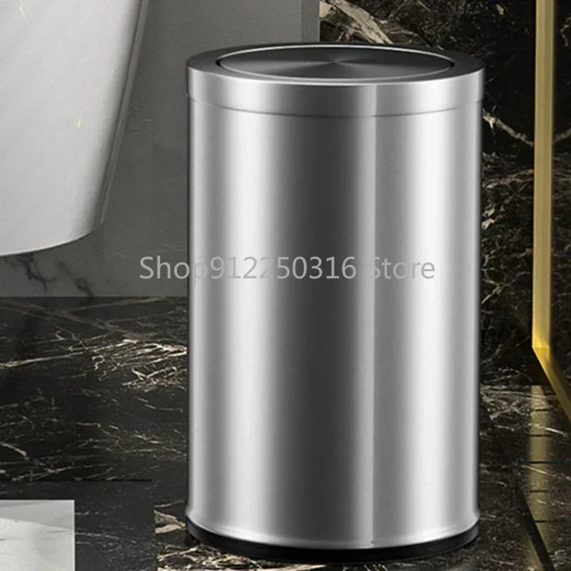 Luxury Stainless Steel Trash Can Small Lid Dustbin Under Bins Elegant Trash Can Door Portable Outils De Bathroom Pet Items Tools