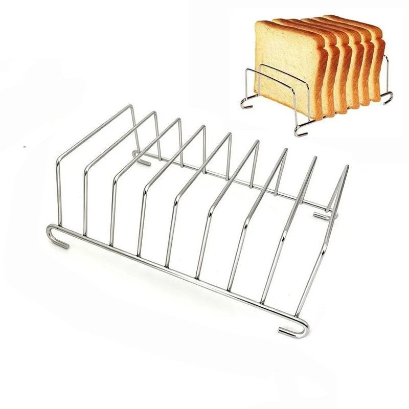 Stainless Steel Wire Rack Multifunctional Baking Rack Toast Bread Holder Kitchen Accessories Stand for Air Fryer Oven Barbecue