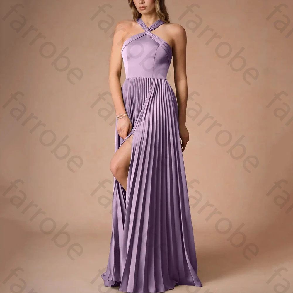 

Elegant Sleeveless Pleat Evening Dresses Sexy Backless Celebrity Long Dress Exquisite High Quality Prom Party Gowns Customized