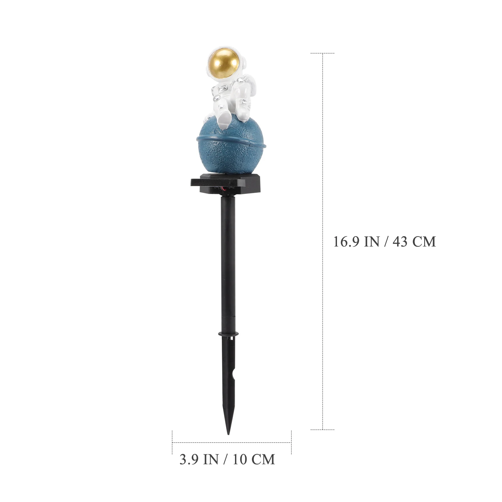 

Ground Plug Light Resin Astronaut Lawn Lamp Outdoor Garden Pathway Yard Lamppost Decoration Solar Panel Energy Saving Waterproof