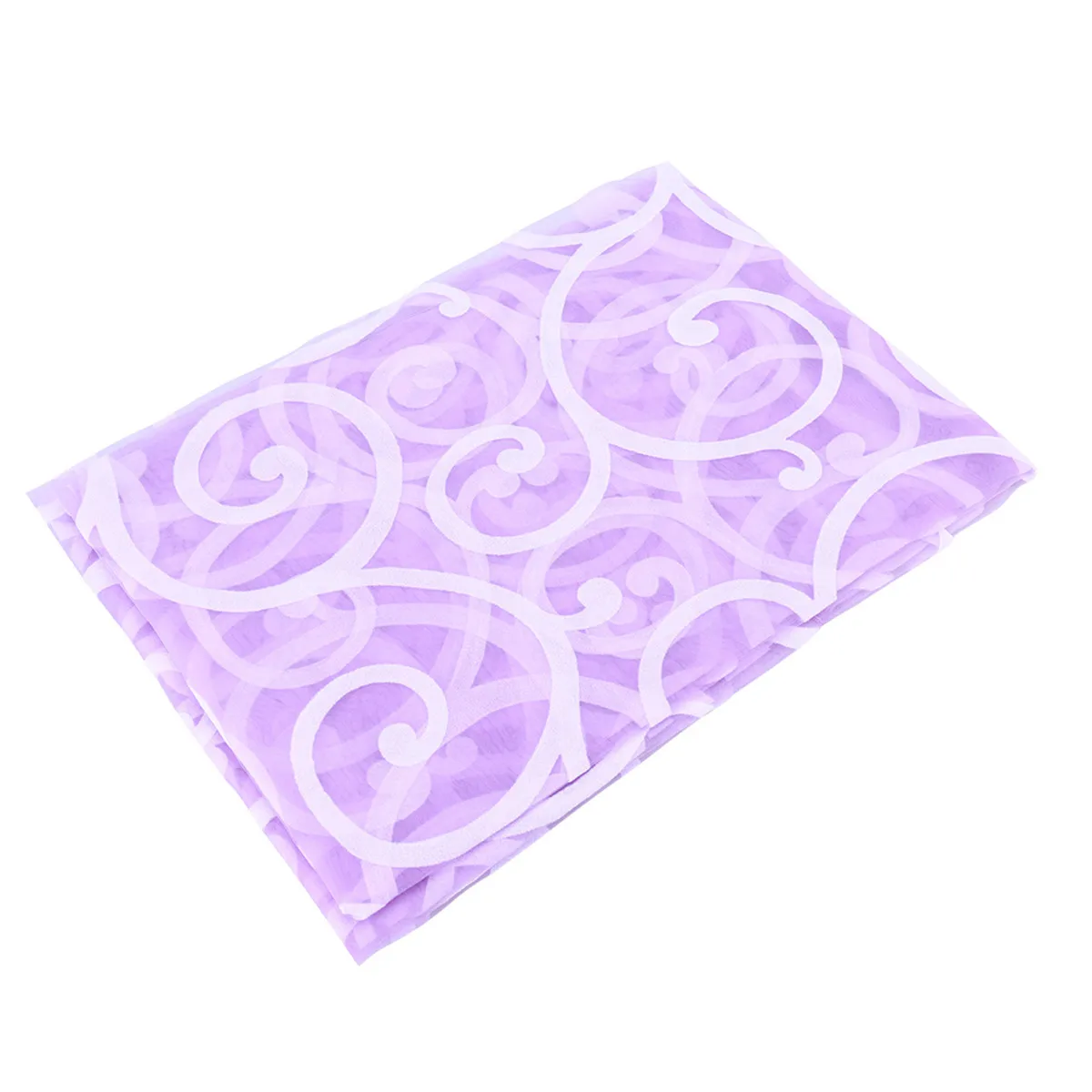 

Flocking Curtains Voile Sheer Window Panels Purple Finished Product Transparent Screen For Living Room Bedroom Kids Room