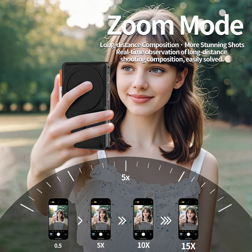 Smartphone Magnetic Selfie Screen Wireless Camera Version Rear Camera Selfie Assistanc for Selfie Vlog Video Recording
