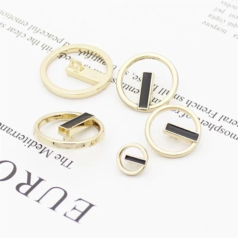 Set of 10, Fashion Hollow Lines Round Metal Buttons, Shirt Coat Suit Jacket Buttons Simple Hollow Decorative Buttons, 10/18/23mm
