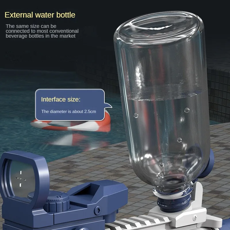 Pistola de agua eléctrica totalmente automática de verano para niños, juguetes recargables de largo alcance, disparo continuo, juego de fiesta espacial, juguete para salpicaduras