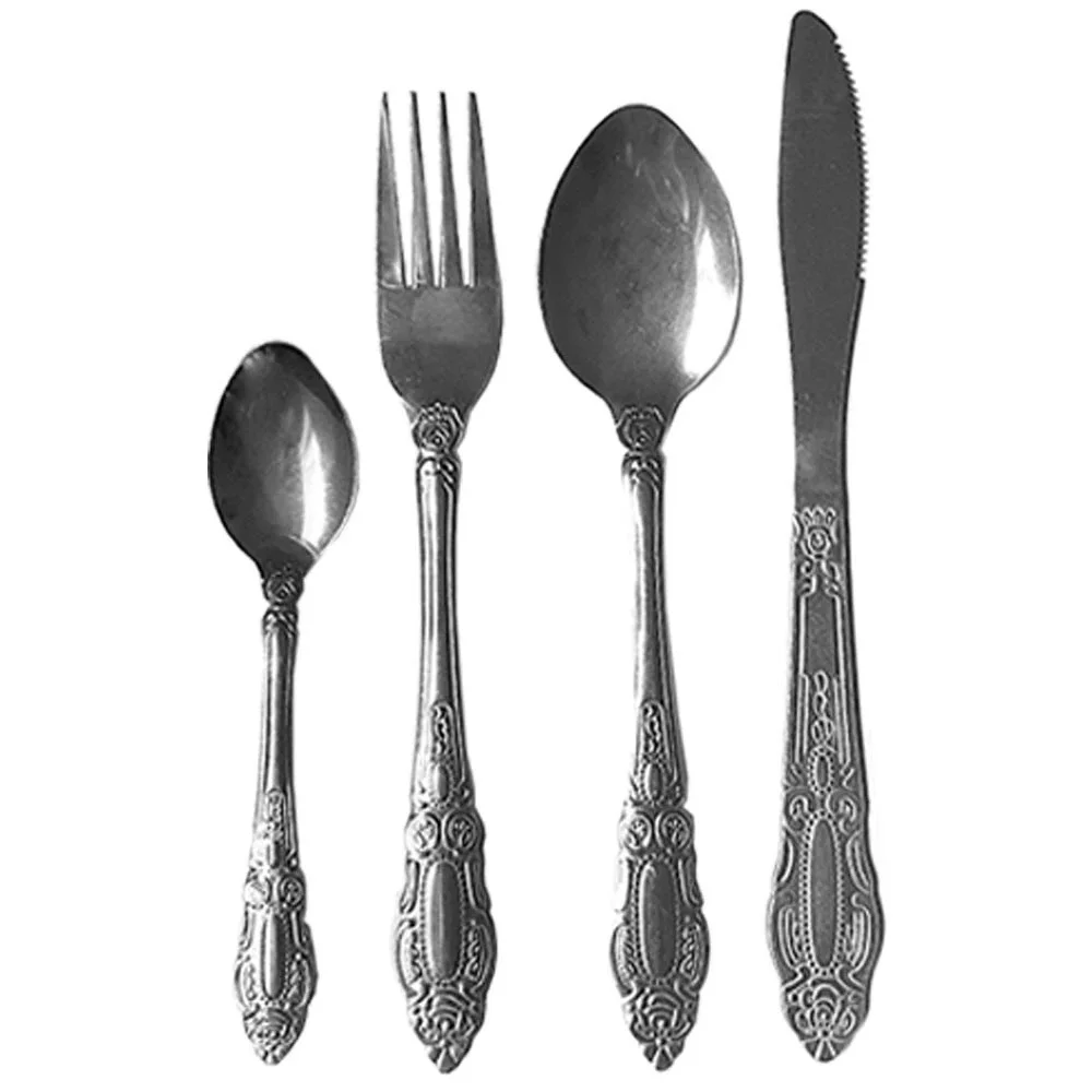 

12 Pc Cutlery Set Stainless Steel Eating Utensils Flatware Forks Spoons Knives