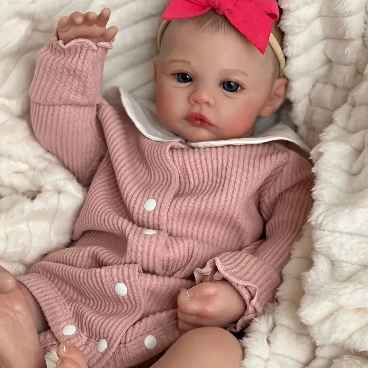 JOYORA 50CM Newborn Baby Size Doll Lifelike Reborn Doll High-Quality Handmade Doll Realistic 3D Skin Exquisite Christmas Gift