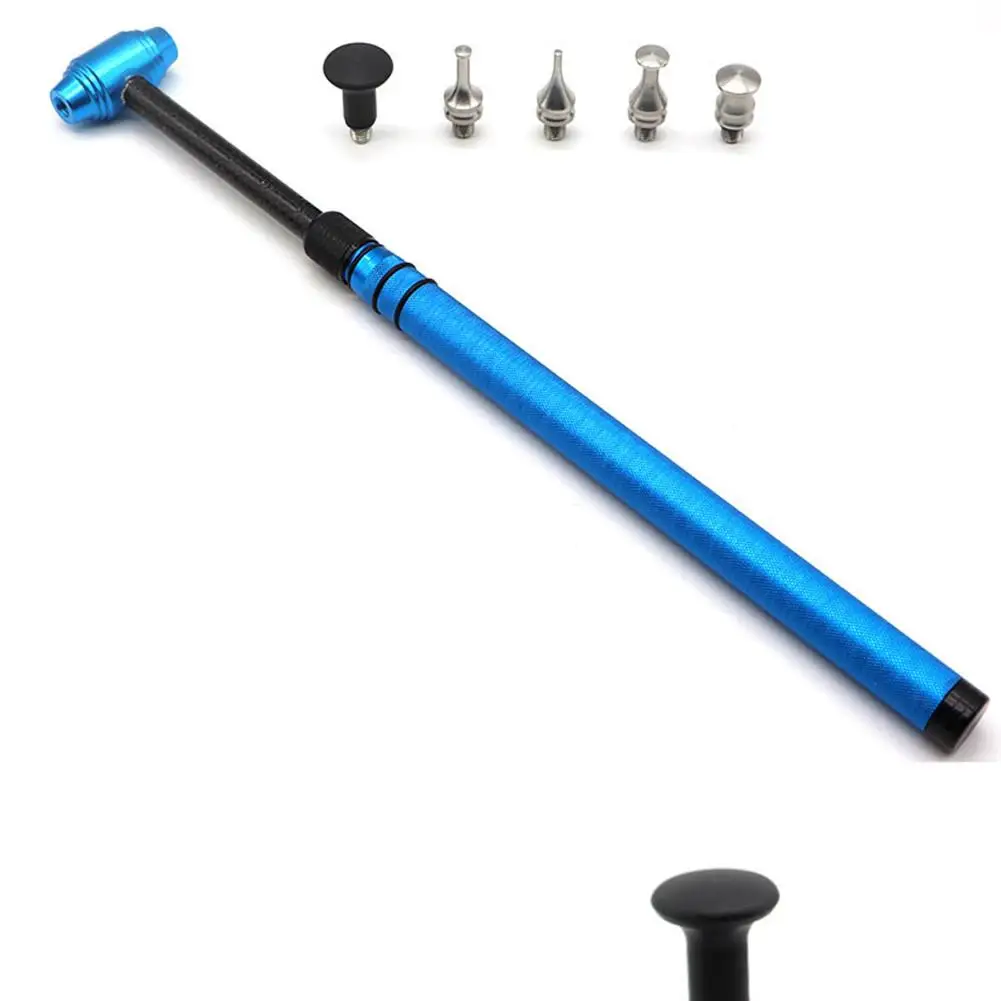 1 Set Car Dent Repair Tools Multi-head Leveling Hammer Automatic Adjustment Telescopic Rod Pit Remover Tool