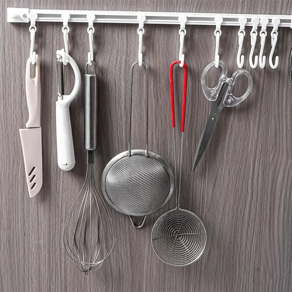 Self-Adhesive Wall Hanging S Shape Hooks Stable Wear Resistant Wall Hooks For Bathroom Kitchen