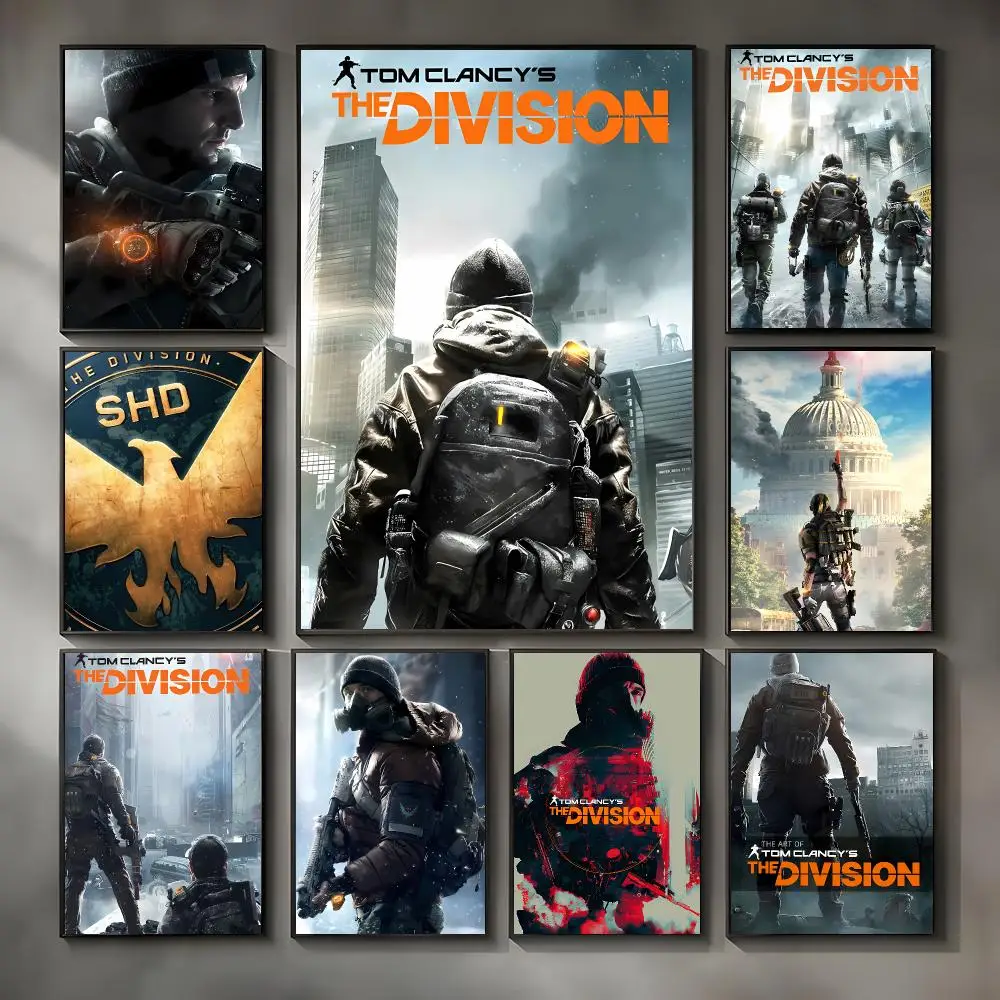 Shooter Game T-tom Clancy's The Division Poster Modern Interior Wall Decor & Trendy Home Highlights