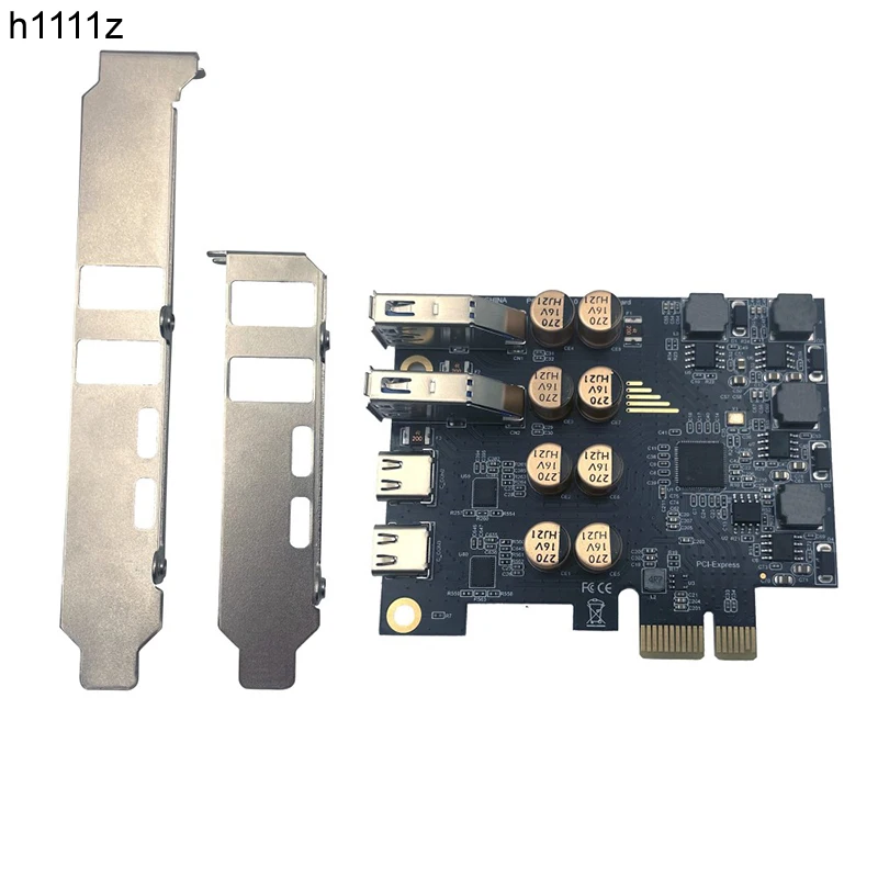 PCIE to USB 3.2 Gen1 5Gb Expansion Card PCI Express X1 to 2Port USB3.2 GEN1 + 2Port Type C Extend Adapter Computer USB Converter