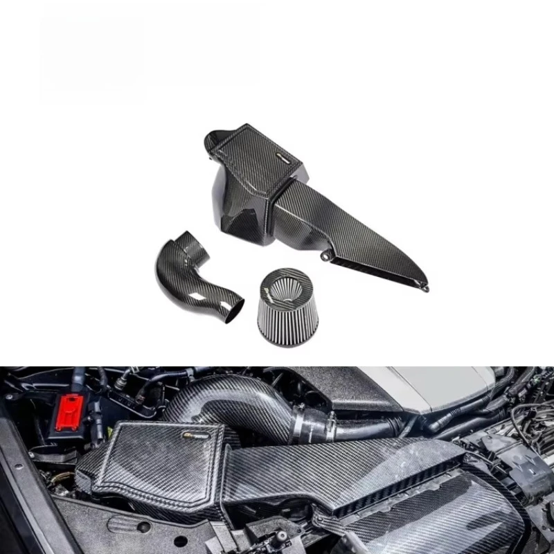 

Детали кабины двигателя автомобиля из сухого углеродного волокна, комплекты карбоновой системы впуска холодного воздуха для A6 A7 S6 S7 C8 3.0T EA839