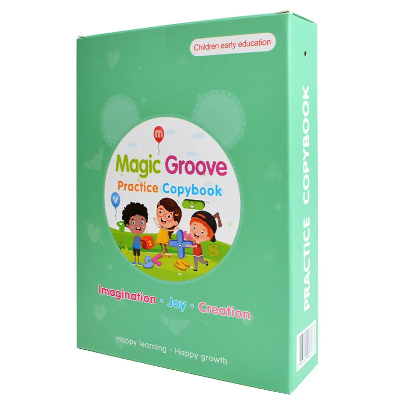 4 Magic Copybooks Children's Toy Writing Reusable Free Wiping English Arabic Math Drawing Writing Practice