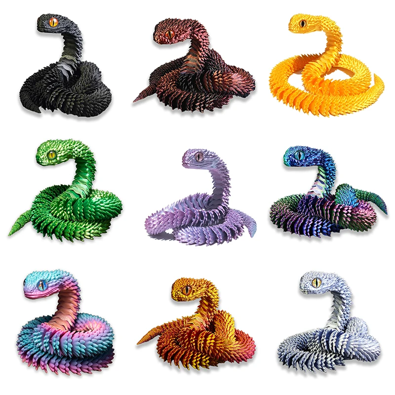 3D Printed Snake Dragon Printed Figures New Year Decoration 2025 Traditional Table Ornament 3d Toys for Kids Christmas Gift