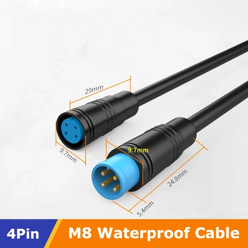 1 مجموعة M8 2 3 4 5 6 دبوس دراجة كهربائية بعقب مشترك موصل قابس الأسلاك خط سكوتر كابل فرامل يد إشارة توصيل الاستشعار 20 سنتيمتر