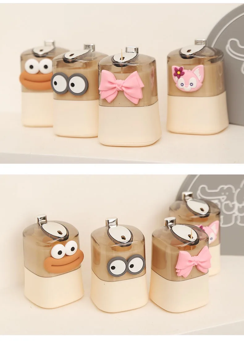 Automatic Pop-up Toothpick Dispenser Plastic Toothpick Case Box Press Toothpick Storage Box Decorative Toothpick Holder