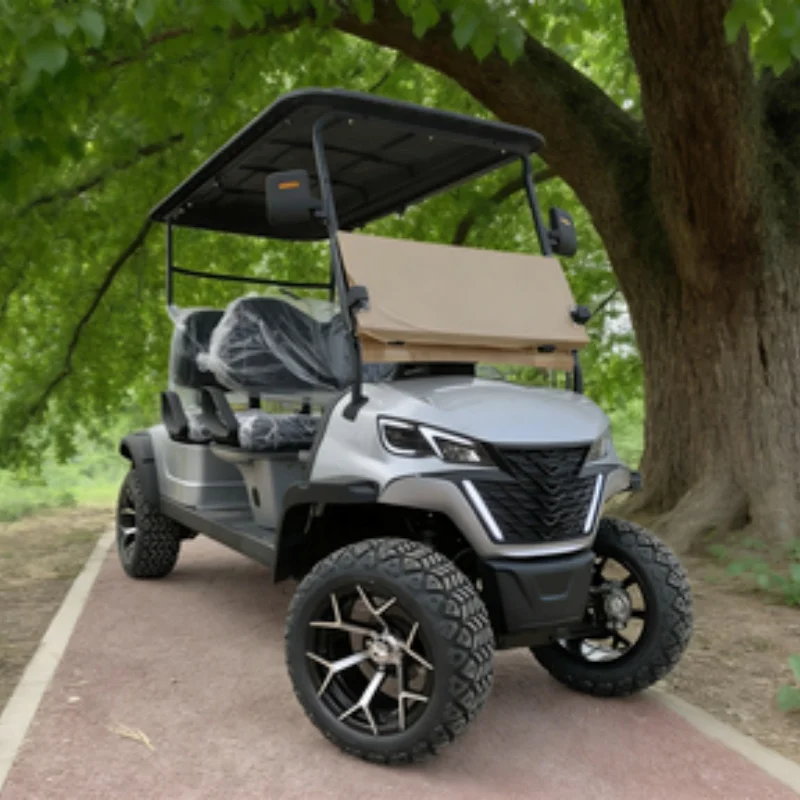 Scenic Spot Adult Go Kart 4 Seater With Double Wishbone Independent Suspension Electric Golf Cart For TranSporTing Tourists