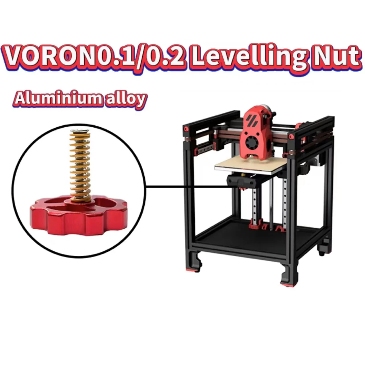 Voron Nivel lier mutter 3d Drucker Heizbett Twist Level Mutter m3 Hotbed alle Metall mutter Feder schrauben Knopf Teile für voron0.1/0,2