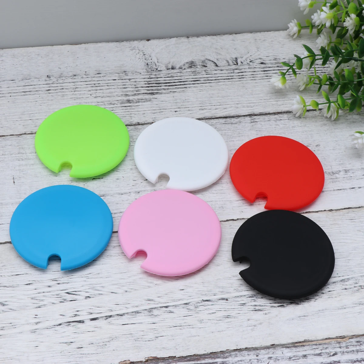 

6 Pcs Silicone Cup Lid Colorful Cover Drink Dustproof Water for Reusable Bug-free