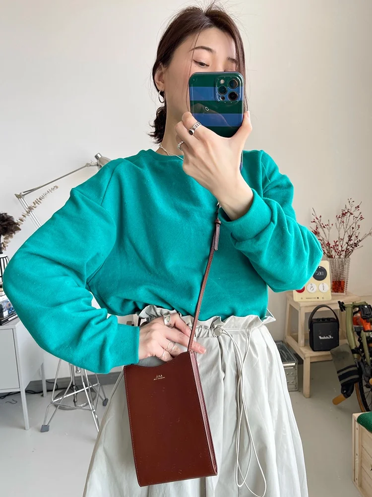 

Тонкая толстовка 5Eleven Dot на весну-лето, яркая, в корейском стиле, универсальная, для повседневной носки, с круглым вырезом, пуловер