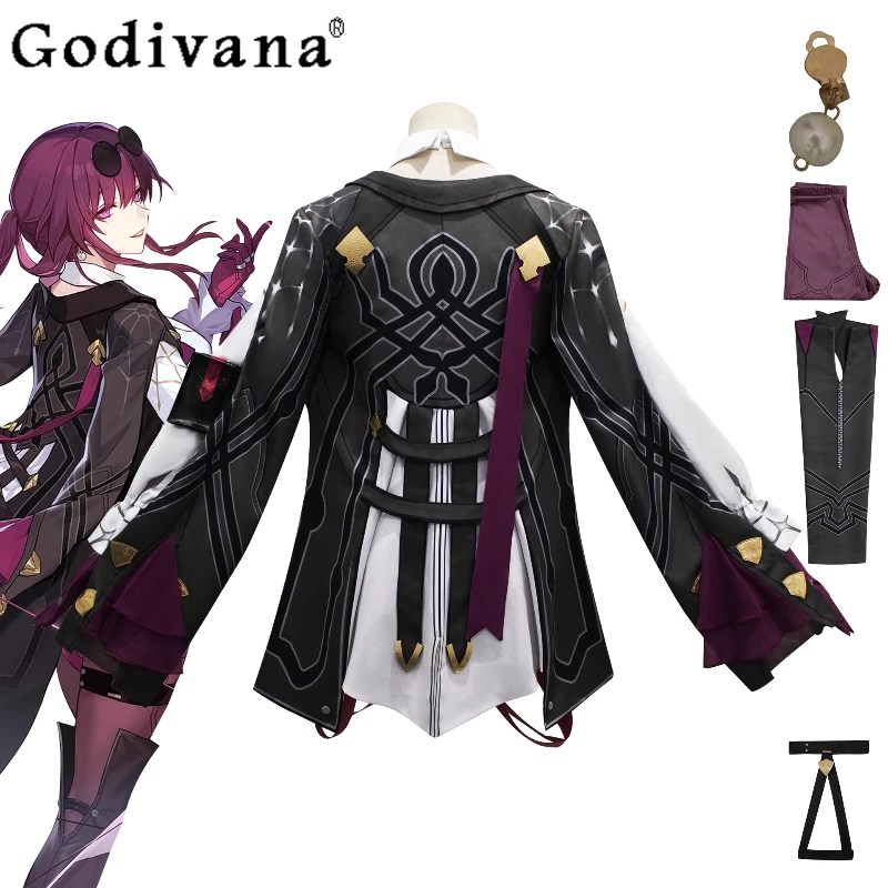 ハロウィンパーティースーツかつらカフカ衣装女の子制服 Honkai カフカコスプレ衣装女性 Honkai スターレールコスプレ衣装