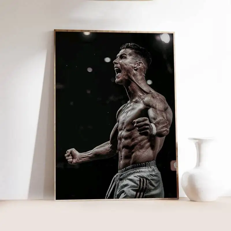 C-Cristiano R-Ronaldo Poster, selbstklebender Kunst-Aufkleber aus wasserfestem Papier, Wanddekoration für Kaffeehaus, Bar, Zimmer – Detail 7
