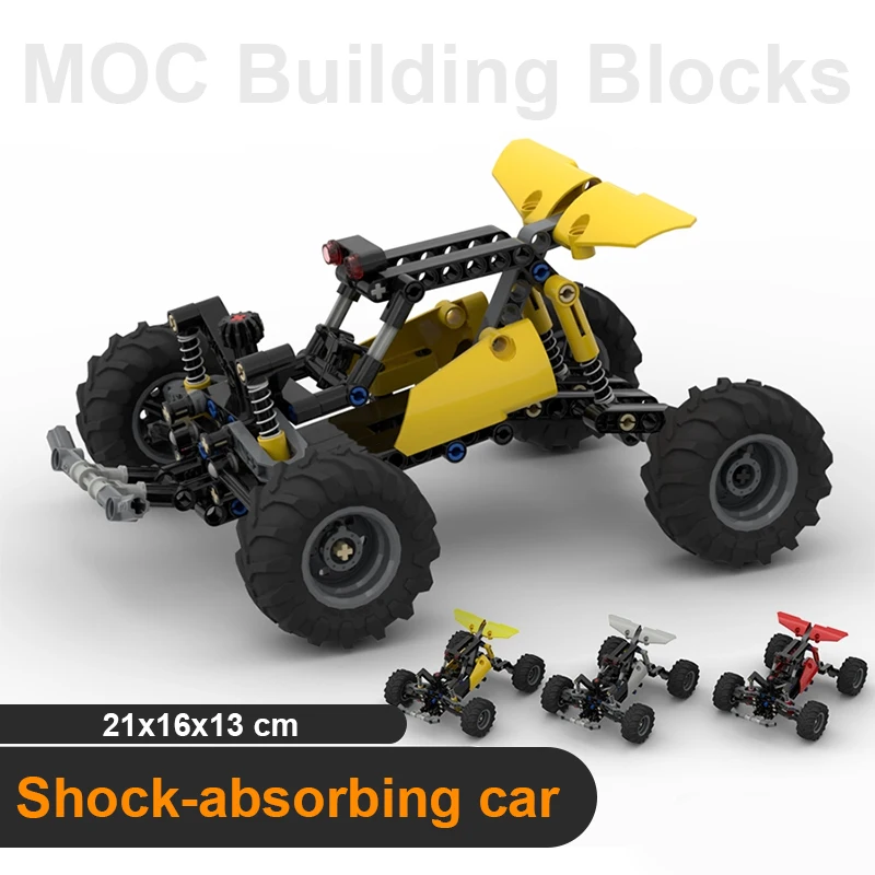 

MOC пляжный автомобиль строительные блоки внедорожные с амортизатором пружинная сборка кирпичи высокотехнологичные детали DIY модификация автомобилей игрушки